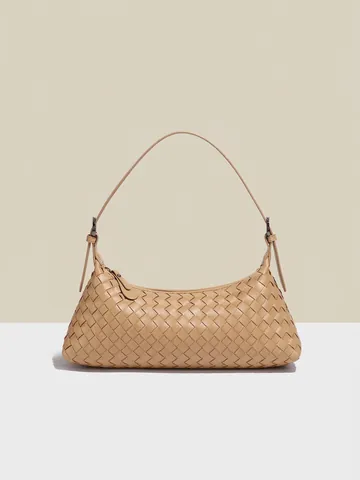 Borsa A Spalla Intrecciata Alla Moda In Pelle PU Borsa Hobo Tracolla Regolabile Versatile Casual Per Donna