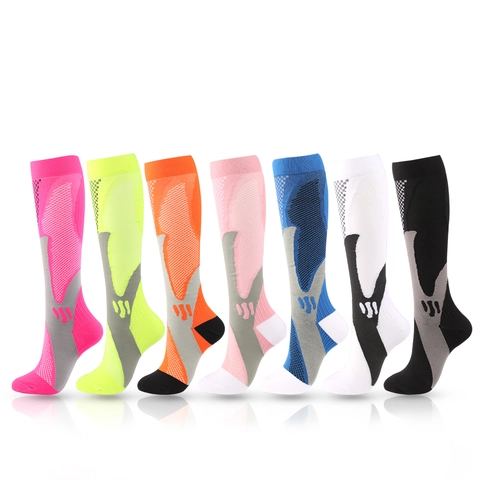 Compression Socks Professional Sport Graduated Pressure Breathable Nylon Mid Tube Cycling Running Fitness Men Women