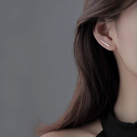 Minimalist Brass U-Shaped Stud Earrings For Women Sleek Geometric Metal Jewelry Fashion Daily Earring Accessories