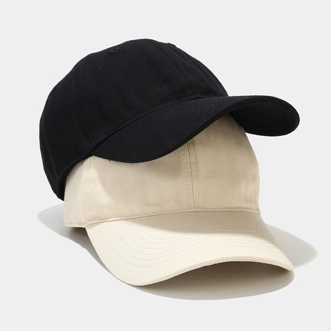 Baseball Cap Cotton Twill Adjustable Solid Color Curved Brim Outdoor Sun Protection Casual Hat For Men Women