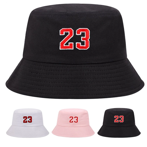 Vissershoed Katoen Canvas Nummer Geborduurd Brede Rand Zonbescherming Buiten Zomer Sport Streetwear Unisex