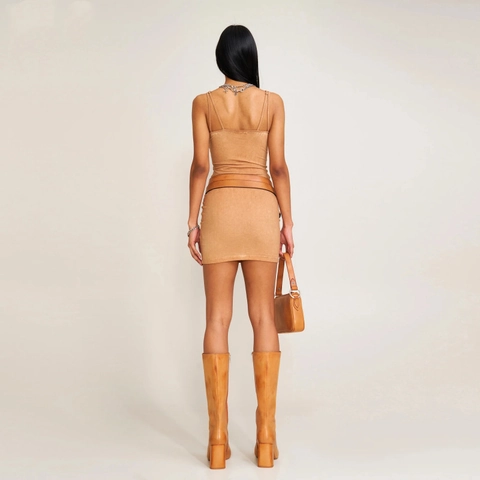 Mini Cami Bodycon Dress Cotton Blend Slim Fit Camouflage Print Acid Wash Sleeveless Sexy Summer Chic For Women