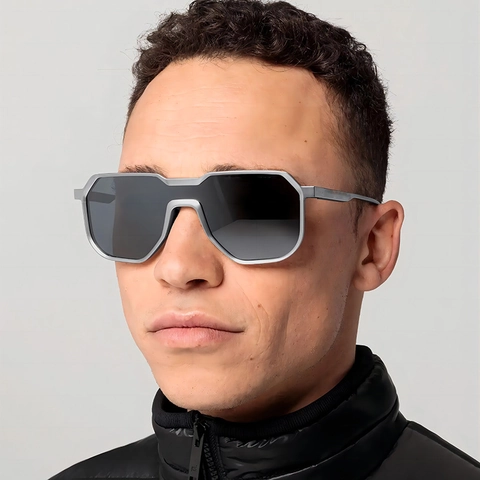 Quadratische Übergroße Sonnenbrille Metallrahmen PC-Linse UV400-Schutz Hip-Hop-Punk-Streetwear-Brille Für Männer Frauen