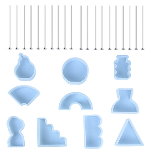 Moule Silicone Fabrication Bougies DIY Forme Géométrique Silhouette Vase Poire Artisanat Aromathérapie Plâtre Résine Décoration