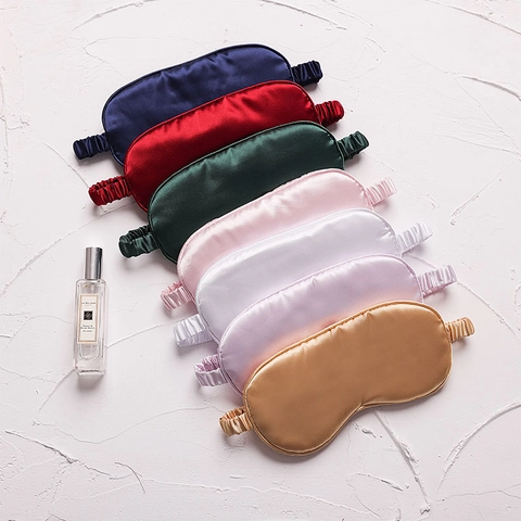 Imitation Satin Sleep Eye Mask Headband And Scrunchie For Travel Home Breathable Soft Shading Comfort Beauty Skin Care