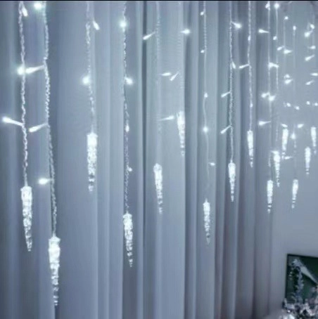 LED Icicle String Lights Waterproof Ice Cone Fairy Curtain Lamp For Christmas Festival Party Outdoor Garden Home Decor