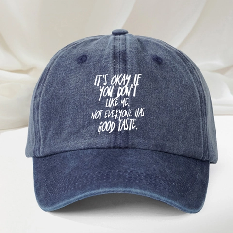 Casquette De Baseball Lavée Ajustable Rétro Slogan It's Okay If You Don't Like Me Décontracté Chapeau Soleil Homme Femme