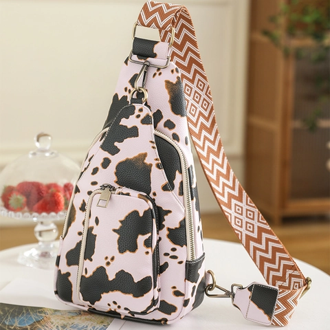 Borsa A Tracolla Vintage In Pelle PU Da Donna Con Ampia Tracolla Tessuta Bohémien Scomparti Con Cerniera Borsello Di Moda