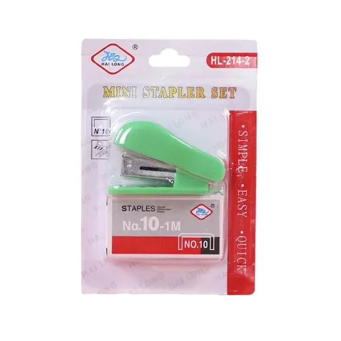 Mini Agrafeuse Avec Agrafes No 10 Manuel Portable Reliure Papier Bureau École Étudiant Fournitures Papeterie Plastique Coloré Métal