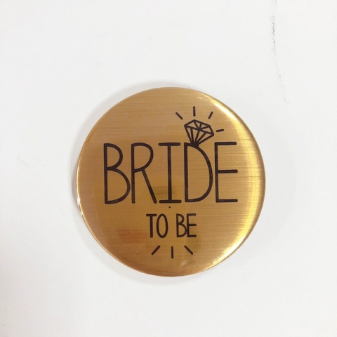 Καρφίτσα Team Bride To Be Rose Gold Μεταλλική Στρογγυλή Για Μπάτσελορ Πάρτι Διακόσμηση Γάμου
