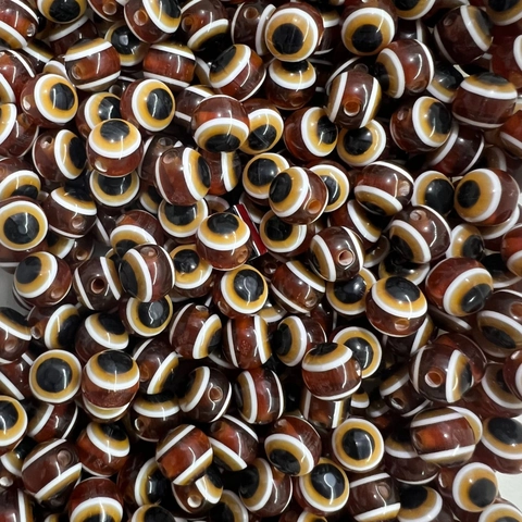 Multicolor Resin Evil Eye Loose Beads For DIY Jewelry Making Retro Style Drip Glue Round Beads For Bracelet Necklace Pendant