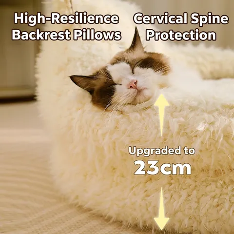 Alpaca Vorm Huisdier Bed Zacht Pluche Warm Diepe Slaap Nest Wasbaar Comfort Voor Katten En Kleine Honden