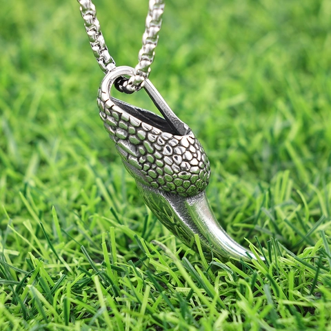 Collana Con Ciondolo Artiglio D'aquila Acciaio Inossidabile Stile Punk Gotico Gioielli Per Uomini E Donne Lucidato Trama A Scaglie Catena Box