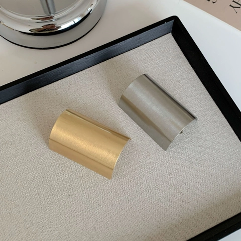 Gancio Per Coda Di Cavallo In Metallo Minimalista Fermaglio Per Capelli Lega Liscia Opaca Elegante Accessorio Per Capelli Da Donna