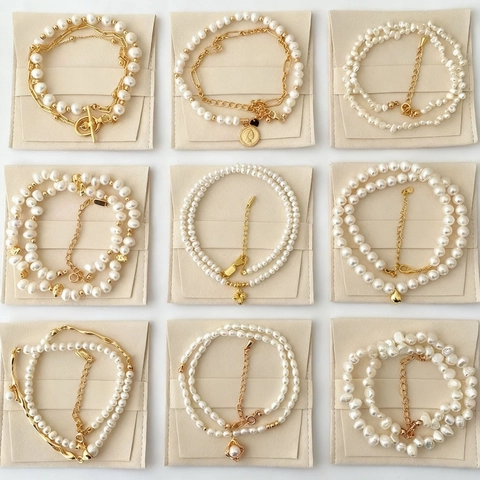 Retro French Style Artificial Pearl Necklace For Women 14K Gold Plated Copper Round Coin Pendant Elegant Versatile Jewelry Gift