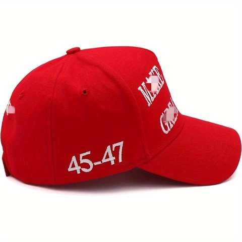 Casquette de Baseball en Polyester Brodée Make America Great Again Chapeau de Sport Réglable pour Hommes Femmes Protection Solaire