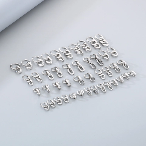 Cubaanse Schakelketting Hangende Oorbellen Roestvrij Staal Creolen Geometrische Punk Hip Hop Sieraden Voor Unisex Volwassenen