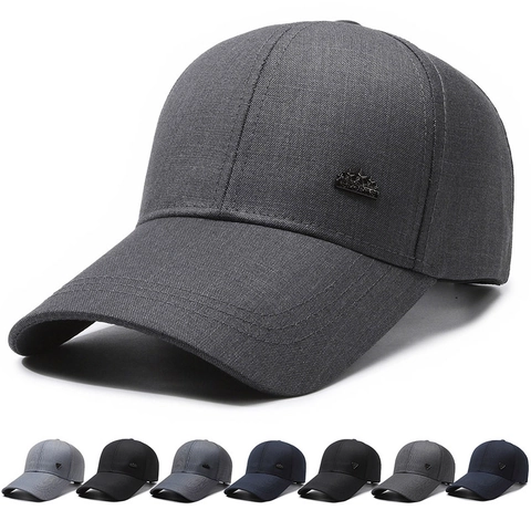 Cappello Da Baseball Da Uomo Visiera Lunga Protezione Solare Regolabile Fibbia In Metallo Poliestere Sport Pesca