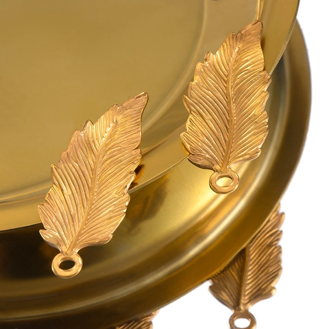 Colgante De Pluma Vintage Dije De Acero Inoxidable Chapado En Oro 18K Hoja Retro Accesorios Para Hacer Joyas De Bricolaje