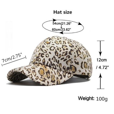 Damen Mode Leopard Print Baseball Kappe Wildleder Stoff Atmungsaktiv Sonnenschutz Outdoor Verstellbar Gebogener Schirm Hut