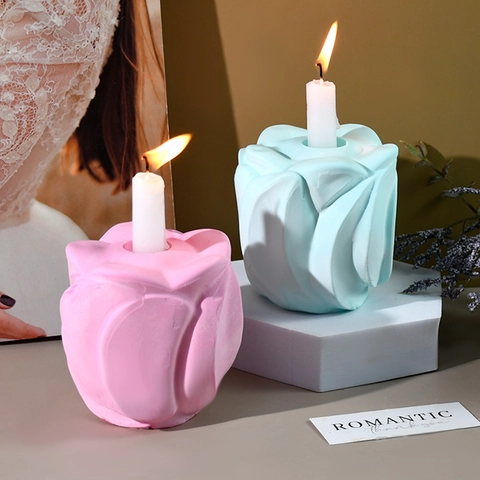 Irregular Petal Rose Flower Shape Silicone Mold For DIY Aromatherapy Candle Holder Plaster Epoxy Resin Casting Home Decor