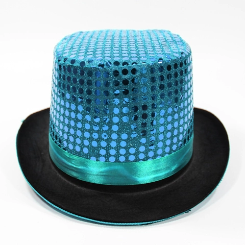 Polyester Felt Sequin Tinsel Top Hat Magician Performance Costume Party Retro Gentleman Style Accessory For Adult Kids