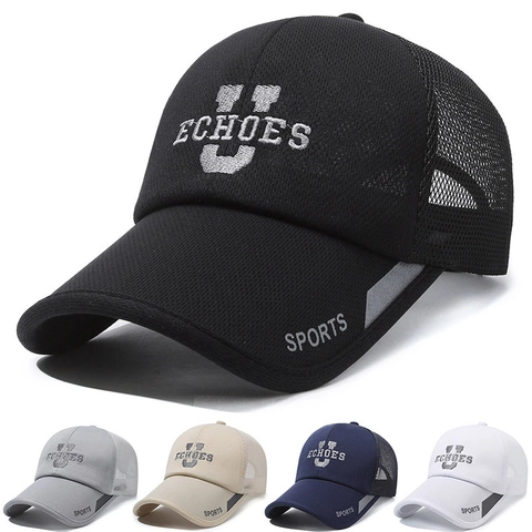 Gorra De Béisbol De Malla Transpirable Protección Solar Ajustable Deporte Camionero Sombrero Ligero Verano Hombre Mujer