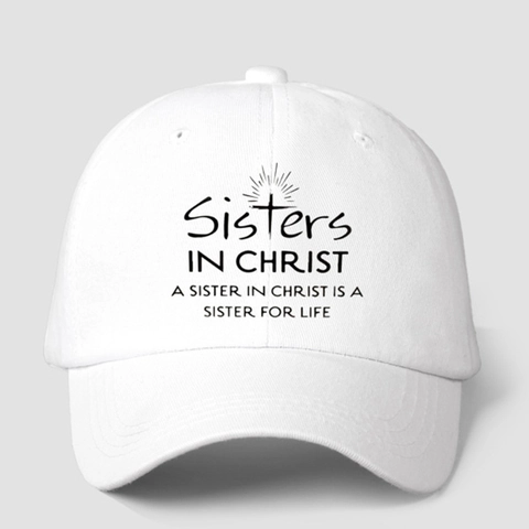 Sisters In Christ Baseball Cap Christlich Religiös Kreuz Druck Verstellbar Polyester Atmungsaktiv Sonnenschutz Hut