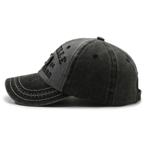 Casquette De Baseball En Coton Lavé Vintage Rétro Broderie Lettre Hip Hop Ajustable Chapeau De Soleil Pour Hommes Femmes