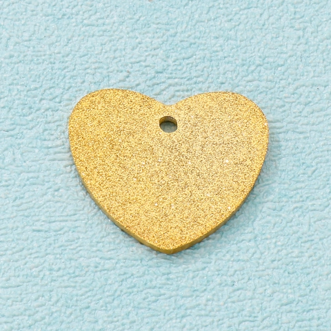 Herz Anhänger Vergoldet Edelstahl Matt Glitzer DIY Schmuckherstellung Zubehör Halsketten Armbänder Basteln