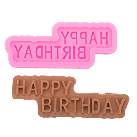 Happy Birthday Englische Buchstaben Silikonform Für Fondant Schokolade Tortendekoration DIY Backzubehör