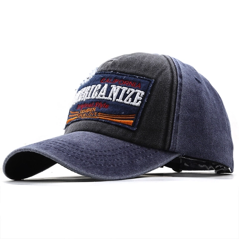 Cappello Da Baseball In Cotone Lavato Vintage Ricamo Lettere California Berretto Distressed Regolabile Uomini Donne