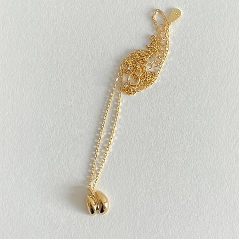 Collana Minimalista Con Pendente A Fagiolo Argento Sterling 925 Design Capsula Irregolare Gioielli Stile Coreano Donna