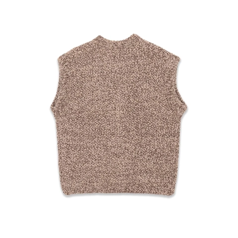 Gilet In Maglia Grossa Da Donna Maglione Girocollo Abbottonato Senza Maniche Colori Misti Casual Retro Top
