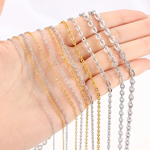Catena Piatta A Croce In Acciaio Inossidabile DIY Creazione Gioielli Rocchetto Accessori Per Collane E Bracciali Lucida