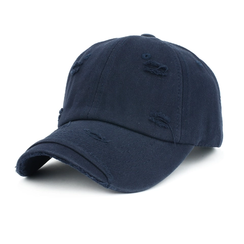 Distressed Washed Cotton Baseball Cap Adjustable Vintage Streetwear Casual Outdoor Sun Hat For Men Women