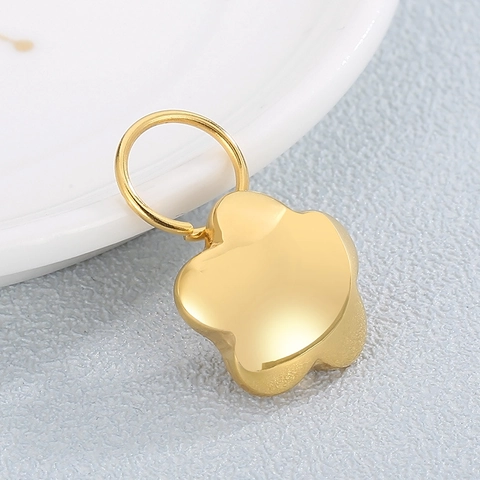 Blumenanhänger Edelstahl Vergoldet Glatte Gebogene Oberfläche DIY Schmuckherstellung Charme Minimalistisches Modeaccessoire