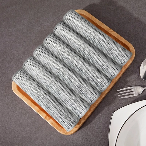 Panno In Filo Metallico Antigraffio Per Lavare I Piatti Rete Argentata Per Pulizia Cucina Strofinaccio Riutilizzabile