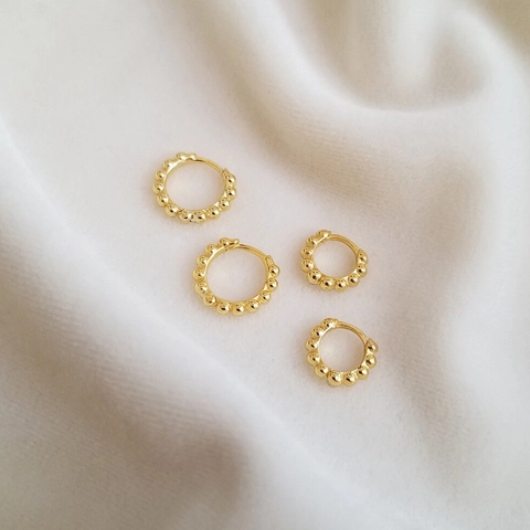 Pendientes De Aro Con Cuentas Retro Con Poste De Pendiente De Plata Esterlina 925 Cobre Joyería Geométrica Simple Para Mujer