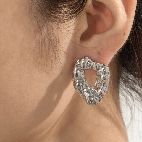 Minimalist Stainless Steel Earrings For Women Silver Fashion Geometric Flower Butterfly Tassel Rhinestone Jewelry