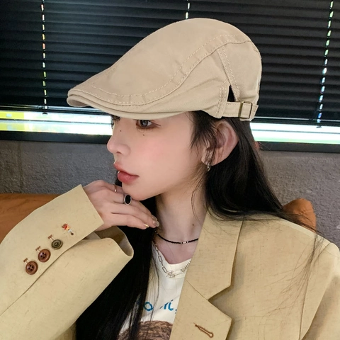 Unisex Flat Cap Beret Newsboy Hat Adjustable Cotton Denim Breathable Sunshade Retro Vintage Fashion Accessories