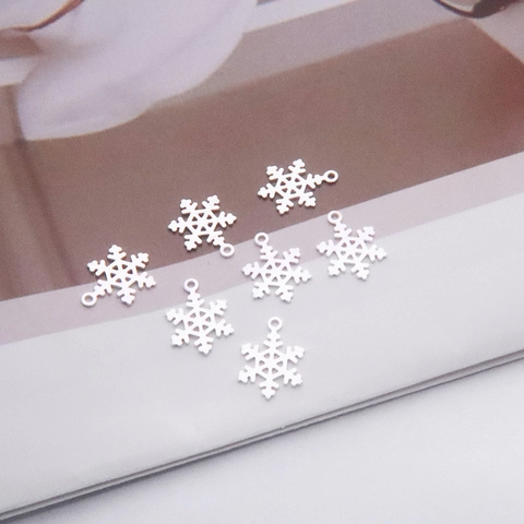 Pendentif Flocon De Neige Argent Sterling 925 Pour Création De Bijoux DIY Bracelets Colliers Accessoires Artisanat