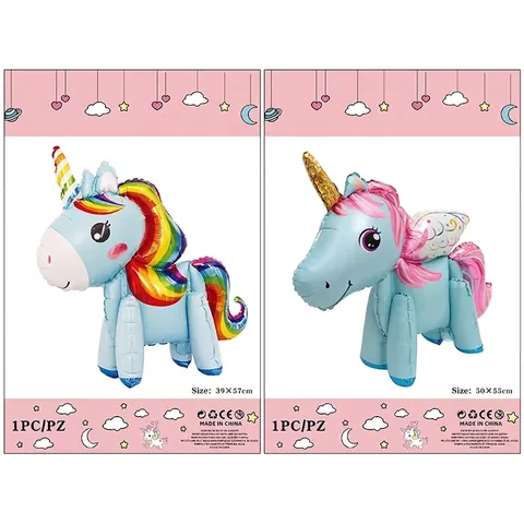 Palloncini In Alluminio Unicorno In Piedi 4D Film Di Alluminio Forma Di Pony Per Decorazioni Per Feste Di Compleanno