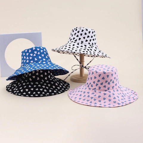 Cappello Da Pescatore Da Donna Protezione Solare Tesa Larga Poliestere Stampa Floreale Righe Estate Cappello Da Spiaggia Con Cinturino Antivento