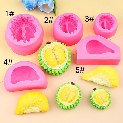 3D Durian Fruit Silicone Mold For DIY Handmade Candle Soap Gypsum Resin Crafts Realistic Fruit Shape Decorative