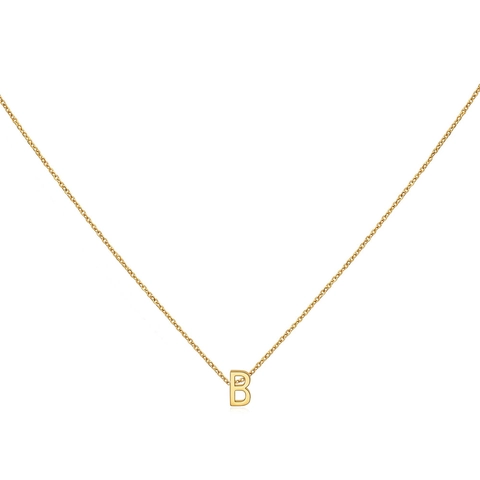 Minimalist Initial Letter Pendant Necklace 304 Stainless Steel 18K Gold Plated Capital Alphabet Fashion Jewelry For Women