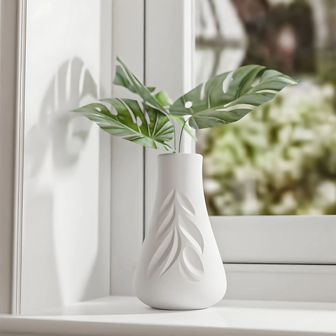 Siliconen Mal Voor Vaas Met Bladpatroon DIY Epoxyhars Gips Gietgereedschap Home Decoratie