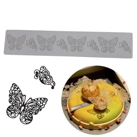 Siliconen Fondant Kant Mat Vorm Vlinder Libel Voor Taart Decoratie Chocolade Reliëf Bakken Tool DIY Sugarcraft
