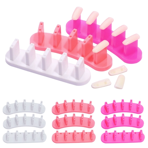 Nail Art Practice Stand Plastic Detachable Display Holder For Manicure Training Professional Tool