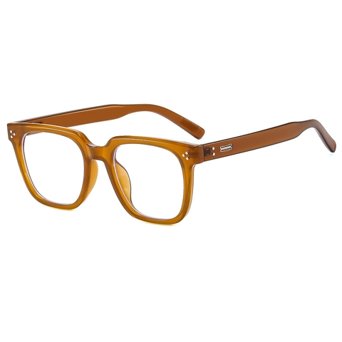 Retro Square Blue Light Blocking Glasses Trendy Oversized PC Frame Optical Eyeglasses For Women Men Eye Protection